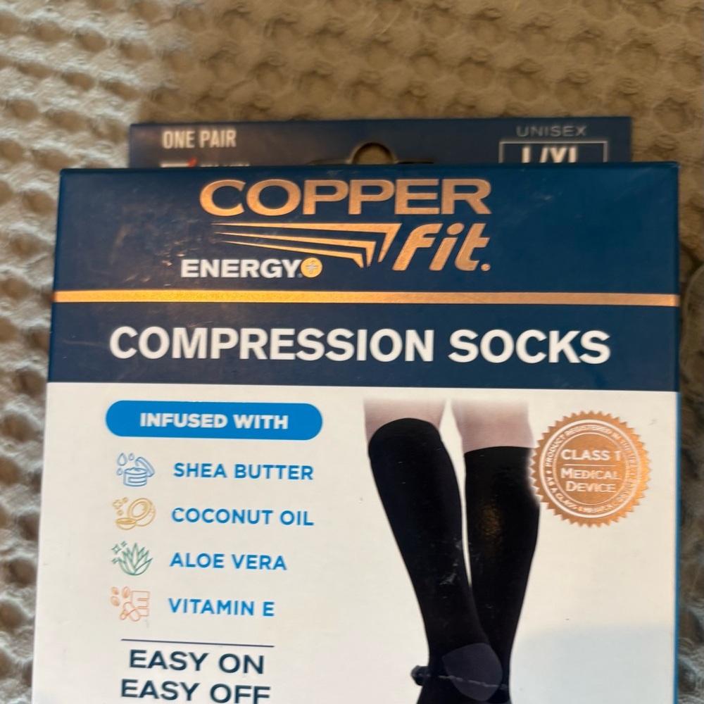 Copper Fit Energy Black Compression Socks